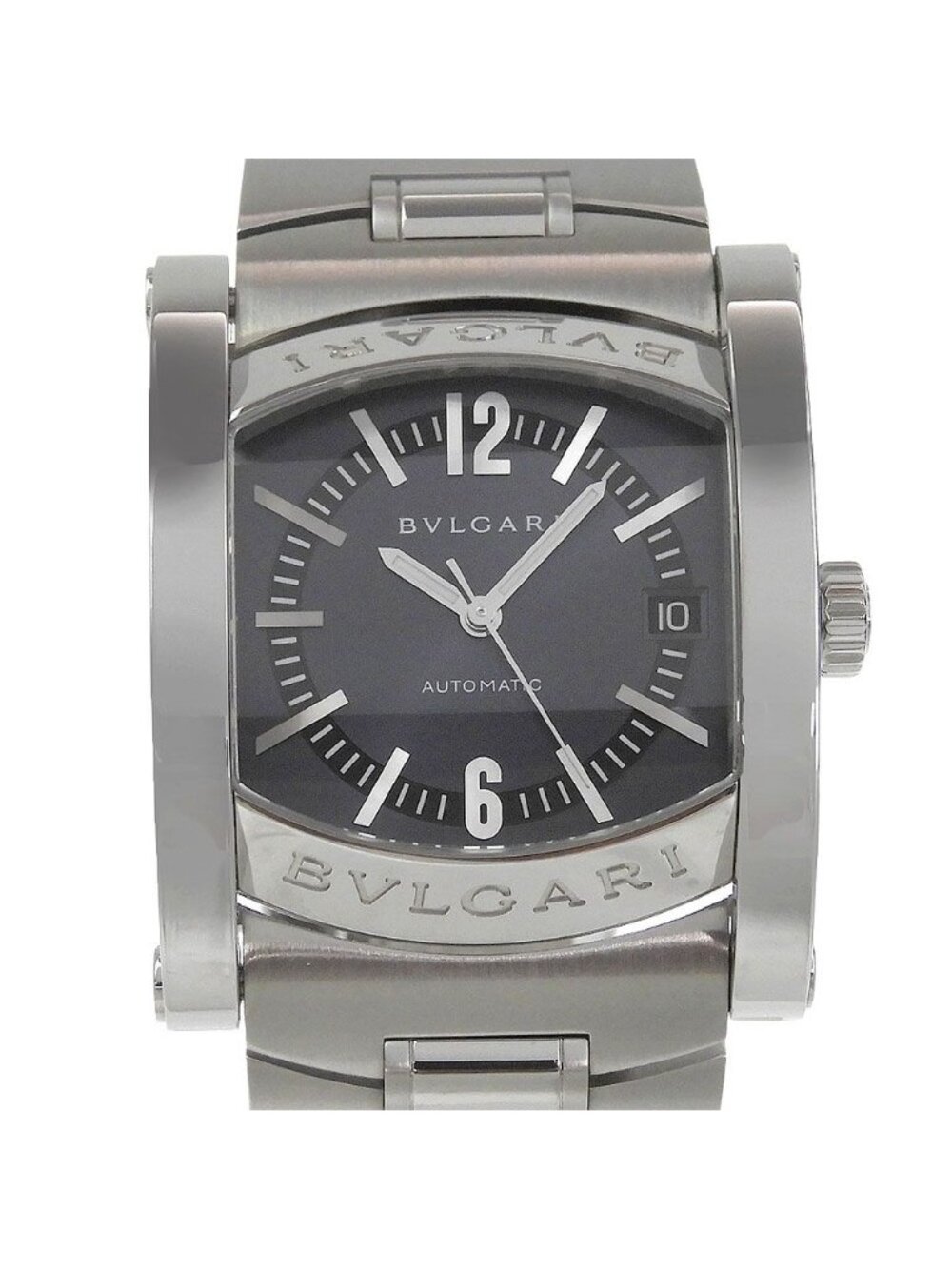 Bvlgari Assioma Stainless Steel Automatic Analog Display Black Dial Watch